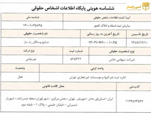 فروش شرکت سال 1398 سهامی خاص