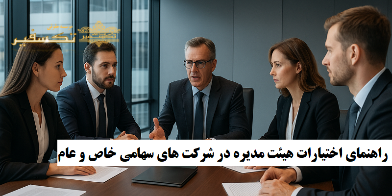 راهنمای اختیارات هیئت مدیره در شرکت های سهامی خاص و عام