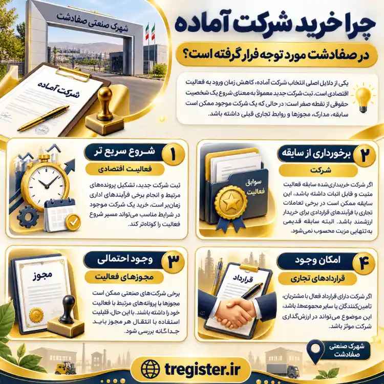 چرا خرید شرکت در شهرک صنعتی صفادشت مورد توجه قرار گرفته؟