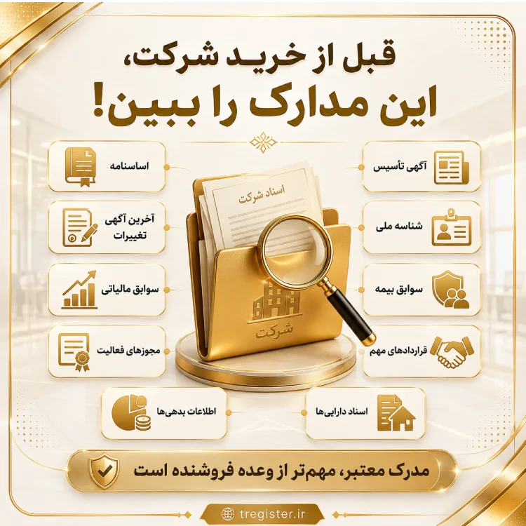 مدارک مورد نیاز برای معامله برای خرید شرکت در شهرک صنعتی صفادشت